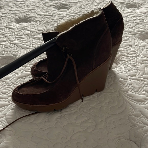 KORS Michael Kors Shoes - Michael Kors wedge boots with fur on inside
